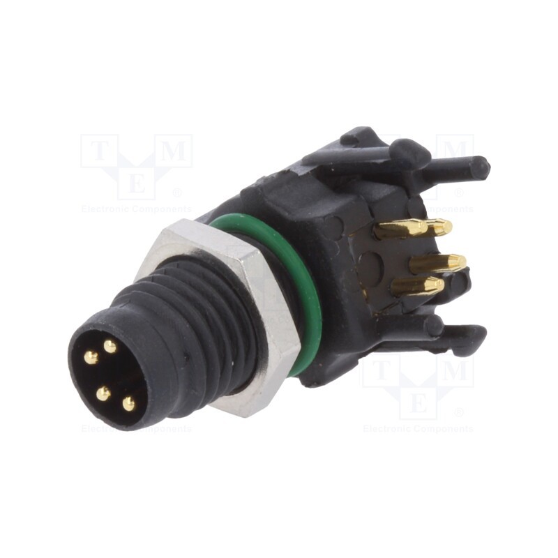 1 pcs x DEGSON ELECTRONICS - SR-M8A-04P-MM-SF7001-00B(H) - Connector: M8, male, PIN: 4, angled 90°, for panel mounting, socket