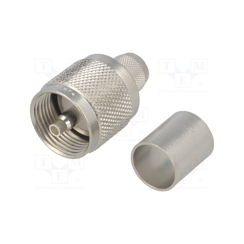 1 pcs x TELEGu00c4RTNER - J01040A0006 - Plug, UHF (PL-259), male, straight, RG213, crimped, for cable, 50Ω