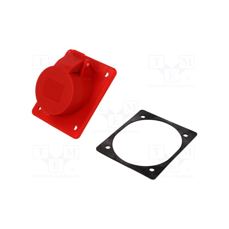 1 pcs x PCE - 414-6F8 - Connector: AC supply 3-phase, socket, female, 16A, 400VAC, IP44