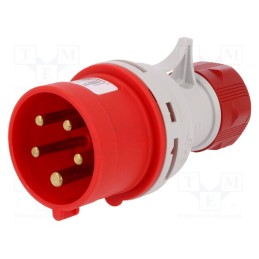 1 pcs x PAWBOL - B.1030SZ - Connector: AC supply 3-phase, plug, male, 16A, 400VAC, IEC 60309