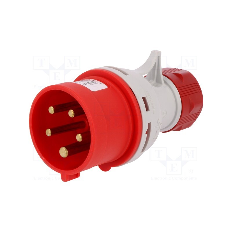 1 pcs x PAWBOL - B.1030SZ - Connector: AC supply 3-phase, plug, male, 16A, 400VAC, IEC 60309
