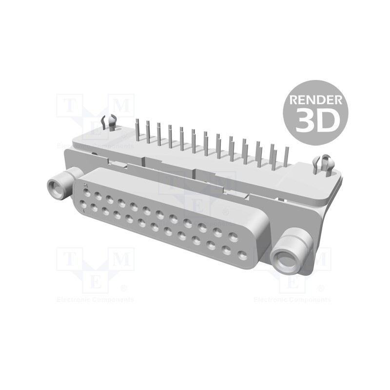 1 pcs x TE Connectivity - 3-106507-2 - D-Sub, PIN: 25, socket, female, angled 90°, THT, UNC 4-40