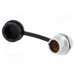 1 pcs x WEIPU - SF1212/P9 - Socket, SF12, male, PIN: 9, IP67, 3A, soldering, 125V, 0.75mm2