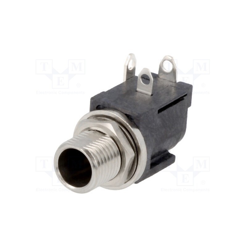 1 pcs x SWITCHCRAFT - RAPC10 - Socket, DC supply, male, on PCBs, THT, Plating: silver plated, 11A