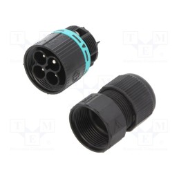 1 pcs x TECHNO - THP.387.A4A - Connector: AC supply, IDC,screw terminal, male, TH387, 7÷12mm