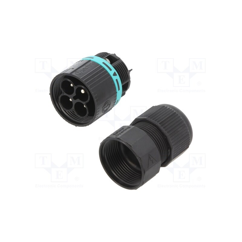 1 pcs x TECHNO - THP.387.A4A - Connector: AC supply, IDC,screw terminal, male, TH387, 7÷12mm