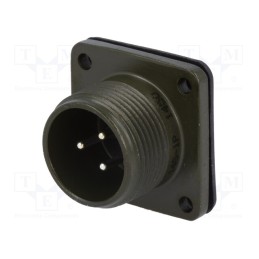1 pcs x AMPHENOL - DS3102A 14S-1P - Connector: circular, size 14S, MS/DS, aluminium alloy, olive, male