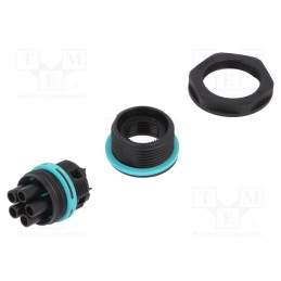 1 pcs x TECHNO - THB.387.F5A - Connector: AC supply, screw terminal, female, TH387, 0.25÷1.5mm2