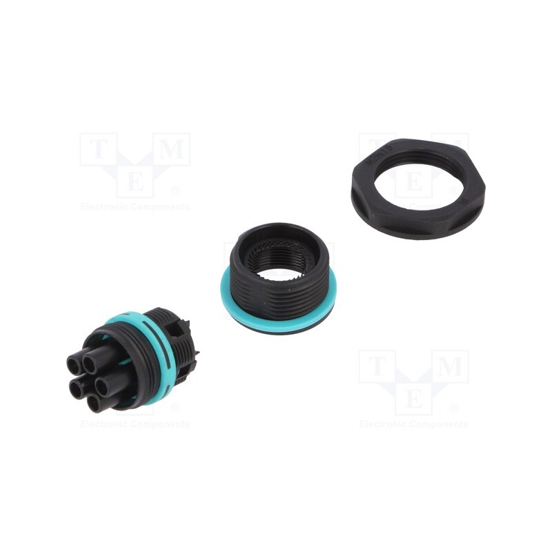 1 pcs x TECHNO - THB.387.F5A - Connector: AC supply, screw terminal, female, TH387, 0.25÷1.5mm2