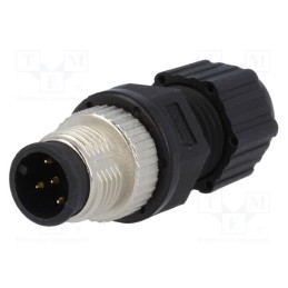 1 pcs x AMPHENOL LTW - M12A-05BMMA-SL8001 - Plug, M12, PIN: 5, male, A code-DeviceNet / CANopen, for cable
