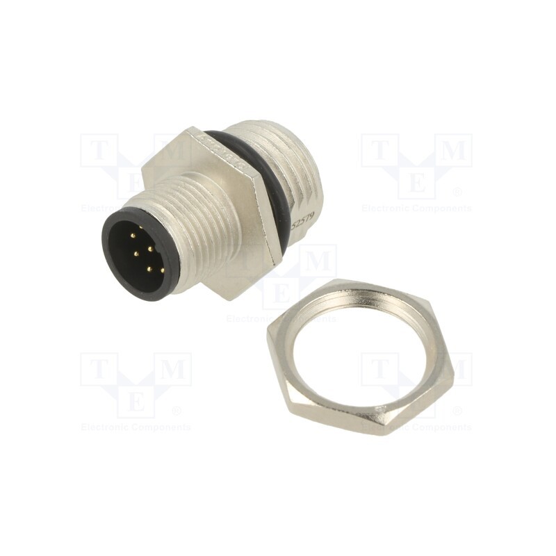 1 pcs x AMPHENOL LTW - M12A-08PMMS-SH8001 - Socket, M12, PIN: 8, male, A code-DeviceNet / CANopen, soldering