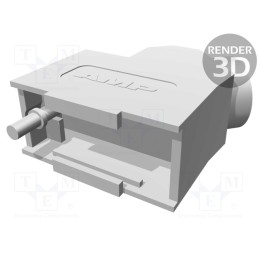 1 pcs x TE Connectivity - 1478763-9 - Enclosure: for D-Sub connectors, D-Sub 9pin,D-Sub HD 15pin