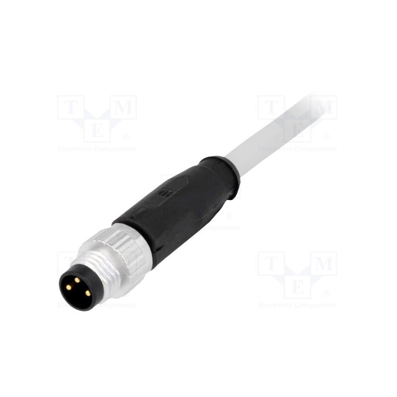 1 pcs x HARTING - 21348000380005 - Connector: M8, male, PIN: 3, straight, with lead, plug, 0.5m, PVC
