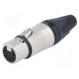 1 pcs x NEUTRIK - NC5FXX - Plug, XLR, female, PIN: 5, straight, for cable, soldering, 7.5A, XX