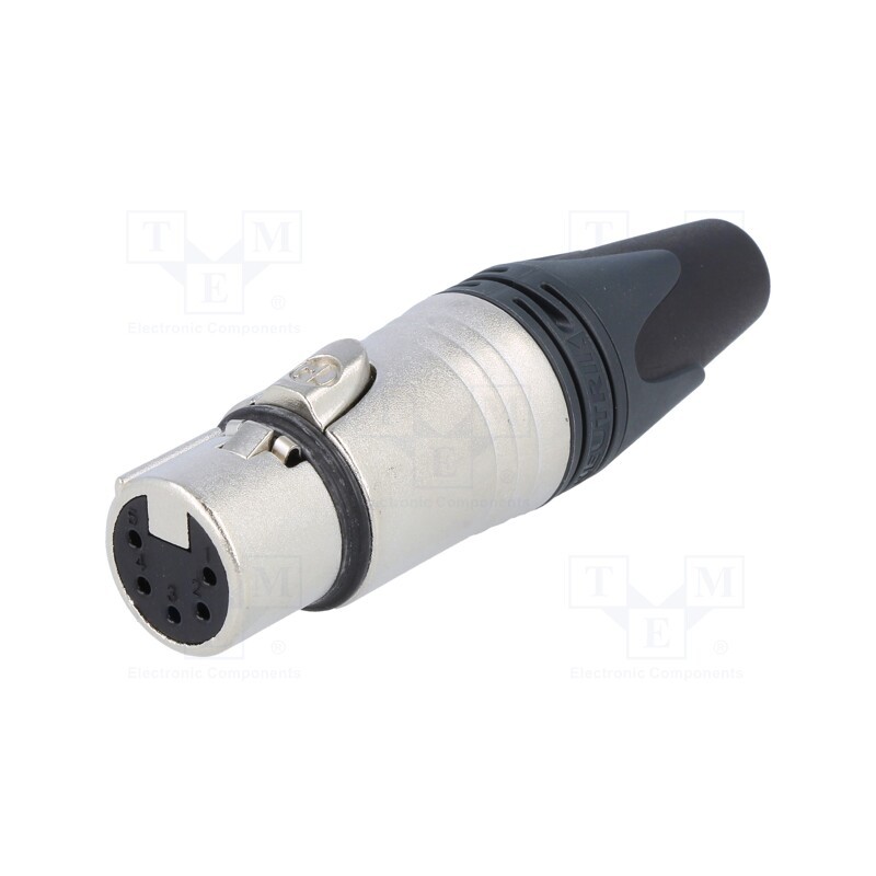 1 pcs x NEUTRIK - NC5FXX - Plug, XLR, female, PIN: 5, straight, for cable, soldering, 7.5A, XX