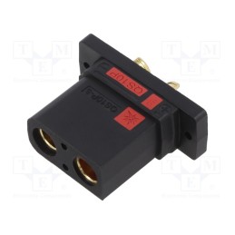1 pcs x - LCC40PW-M - Socket, DC supply, QS, female, PIN: 2, for panel mounting, black