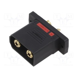 1 pcs x - LCC40-M - Socket, DC supply, QS, male, PIN: 2, for panel mounting, soldering