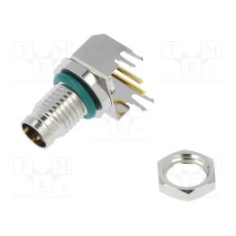 1 pcs x AMPHENOL LTW - M8AS-02PMMR-SF8001 - Connector: M8, male, PIN: 2, angled 90°, on PCBs, socket, 4A, IP68