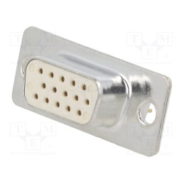 1 pcs x Deltron AG - HD-D15SY/2 - D-Sub HD, PIN: 15, socket, female, on PCBs, straight, THT