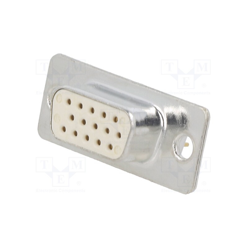 1 pcs x Deltron AG - HD-D15SY/2 - D-Sub HD, PIN: 15, socket, female, on PCBs, straight, THT