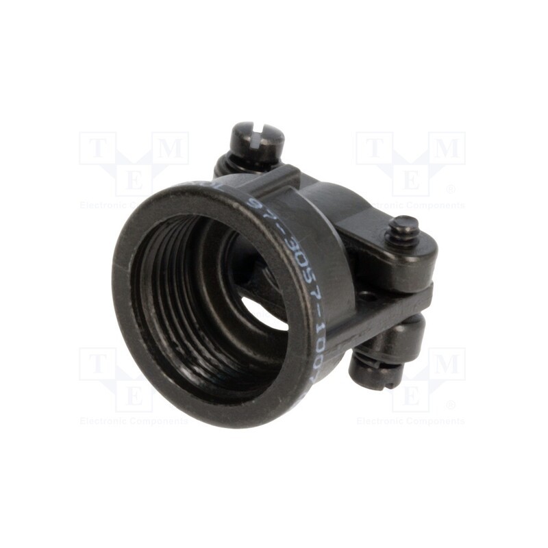 1 pcs x AMPHENOL - 97-3057-1007(621) - Cable hood and fastener, size 14S, 97, zinc alloy, black