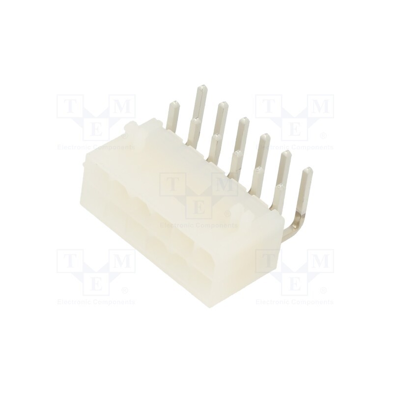 1 pcs x MOLEX - 39301121 - Socket, wire-board, male, Mini-Fit Jr, 4.2mm, PIN: 12, THT, PCB snap