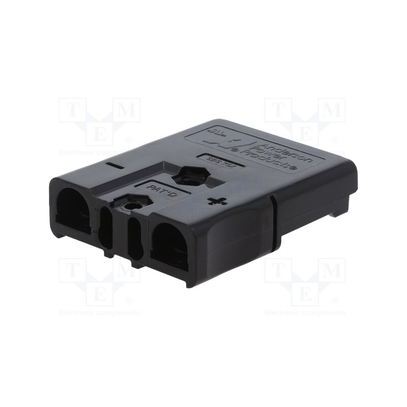 1 pcs x ANDERSON POWER PRODUCTS - SBS75XBLK - Plug, DC supply, SBS® 75,SBS® 75X, hermaphrodite, w/o contacts