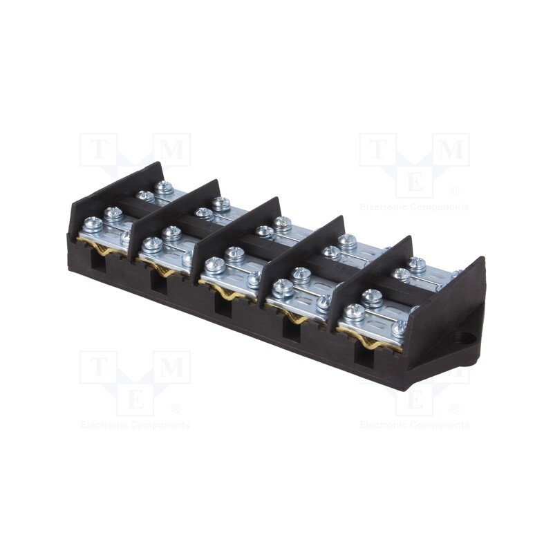 1 pcs x PLASTROL - W-10180 - Terminal block, screw terminal, 35mm2, 400V, ways: 5, terminals: 10