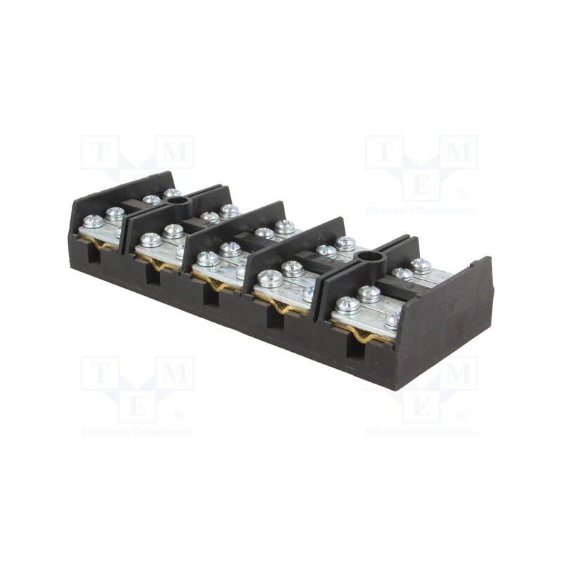 1 pcs x PLASTROL - W-10182 - Terminal block, screw terminal, 35mm2, 400V, ways: 5, terminals: 10