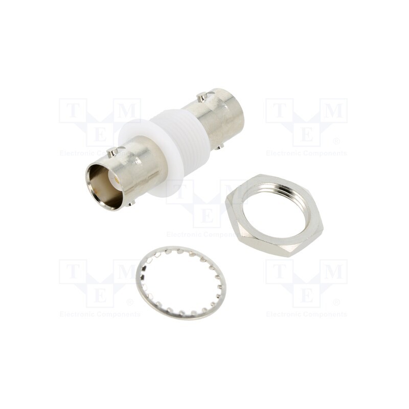 1 pcs x AMPHENOL RF - 112443 - Coupler, BNC socket,both sides, straight, 50Ω, POM