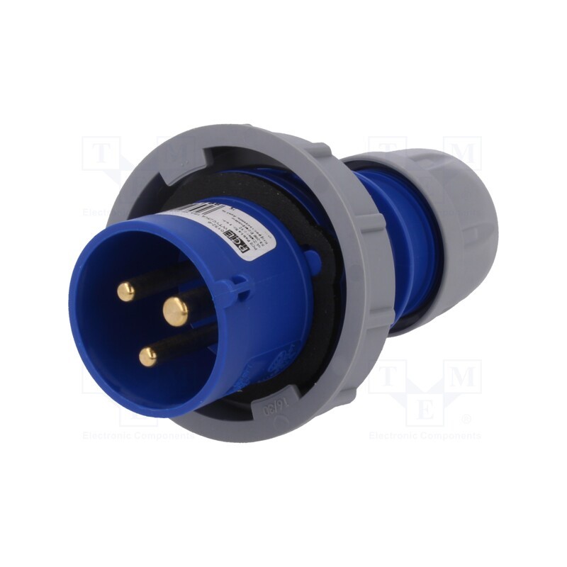 1 pcs x PCE - 0132-6 - Connector: AC supply, plug, male, 16A, 230VAC, IEC 60309, IP67