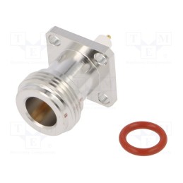 1 pcs x AMPHENOL RF - 172117 - Socket, N, female, straight, 50Ω, soldering, PTFE, gold-plated