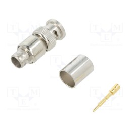 1 pcs x AMPHENOL RF - 112563 - Plug, BNC, male, straight, 50Ω, crimped, for cable, PTFE, -65÷165°C
