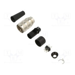 1 pcs x BINDER - 99 2009 00 04 - Connector: M16, plug, male, soldering, for cable, PIN: 4, 6A, 150V