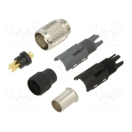 1 pcs x BINDER - 99 0079 102 04 - Connector: M9, plug, male, Plating: gold-plated, 125V, IP40, PIN: 4