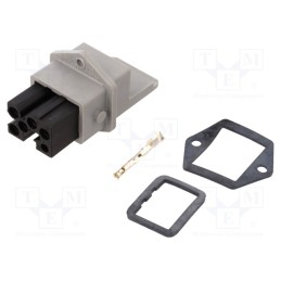 1 pcs x HIRSCHMANN - 931694106 STAKEI 5 - Connector: rectangular, ST, socket, female, PIN: 5, silver plated