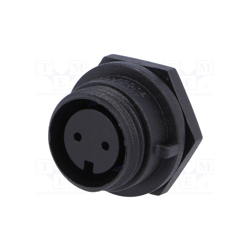 1 pcs x BULGIN - PX0412/02S - Connector: circular, socket, female, PIN: 2, w/o contacts, IP68