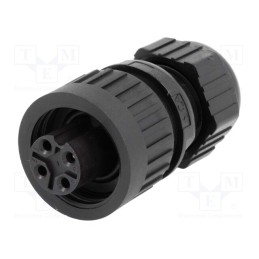 1 pcs x HIRSCHMANN - 934125100 CA 3 LD - Connector: circular, plug, female, IP67, CA, PIN: 4(3+1), 3+PE, 400V