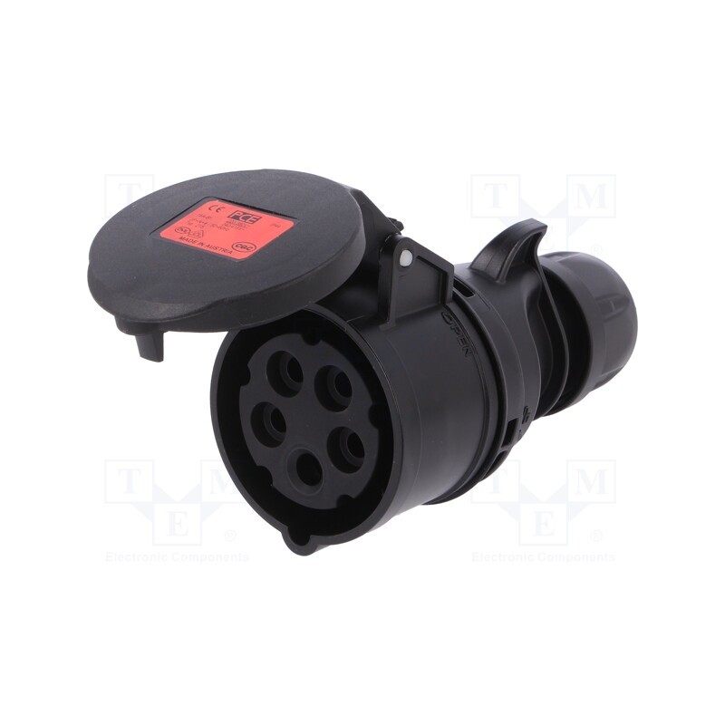 1 pcs x PCE - 215-6X - Connector: AC supply 3-phase, plug, female, 16A, 400VAC, IEC 60309
