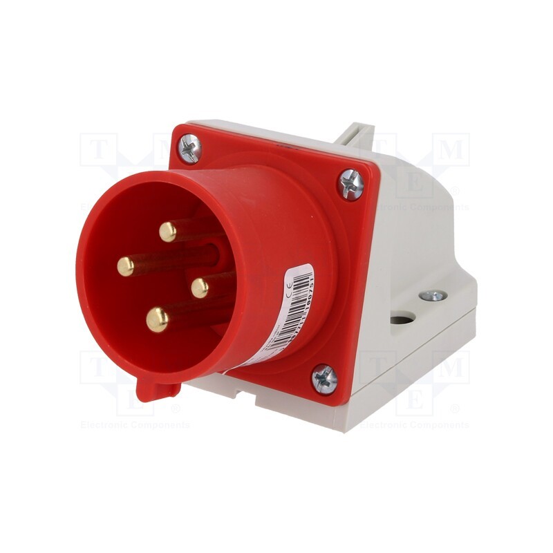 1 pcs x PCE - 524-6 - Connector: AC supply 3-phase, socket, male, 32A, 400VAC, IEC 60309