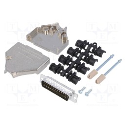 1 pcs x MH CONNECTORS - MHDTZK25-DM25P-K - D-Sub, PIN: 25, plug, male, straight, soldering, for cable