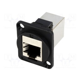 1 pcs x CLIFF - CP30222S - Coupler, FT, Cat: 6, shielded, Layout: 8p8c, RJ45 socket,both sides