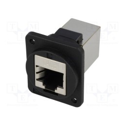 1 pcs x CLIFF - CP30222SX - Coupler, FT, Cat: 6, shielded, Layout: 8p8c, RJ45 socket,both sides