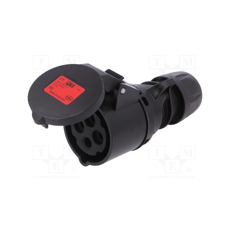1 pcs x PCE - 214-6X - Connector: AC supply 3-phase, plug, female, 16A, 400VAC, IEC 60309