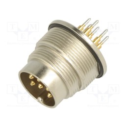 1 pcs x LUMBERG - 0317 06 - Connector: M16, socket, male, THT, PIN: 6, 5A, 300V, IP68