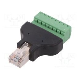 1 pcs x - RJ45-M-TBR - Adapter, PIN: 8, terminal block,RJ45 plug, screw terminal