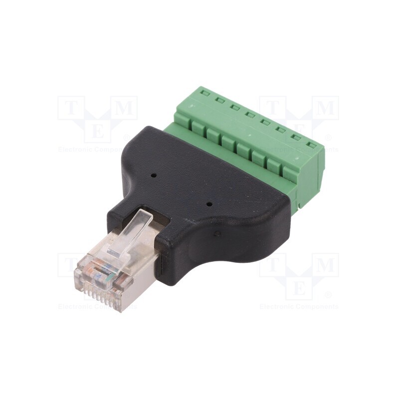 1 pcs x - RJ45-M-TBR - Adapter, PIN: 8, terminal block,RJ45 plug, screw terminal