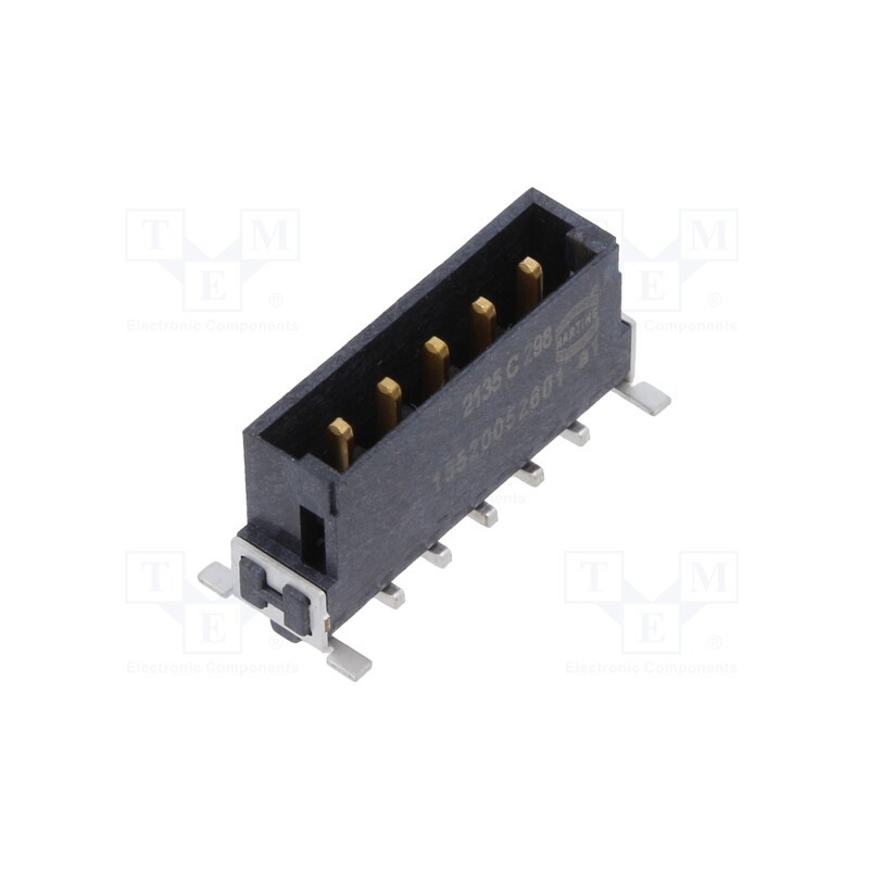 1 pcs x HARTING - 15520052601333 - Connector: PCB to PCB, male, PIN: 5, 2.54mm, har-flex® Power, 20A