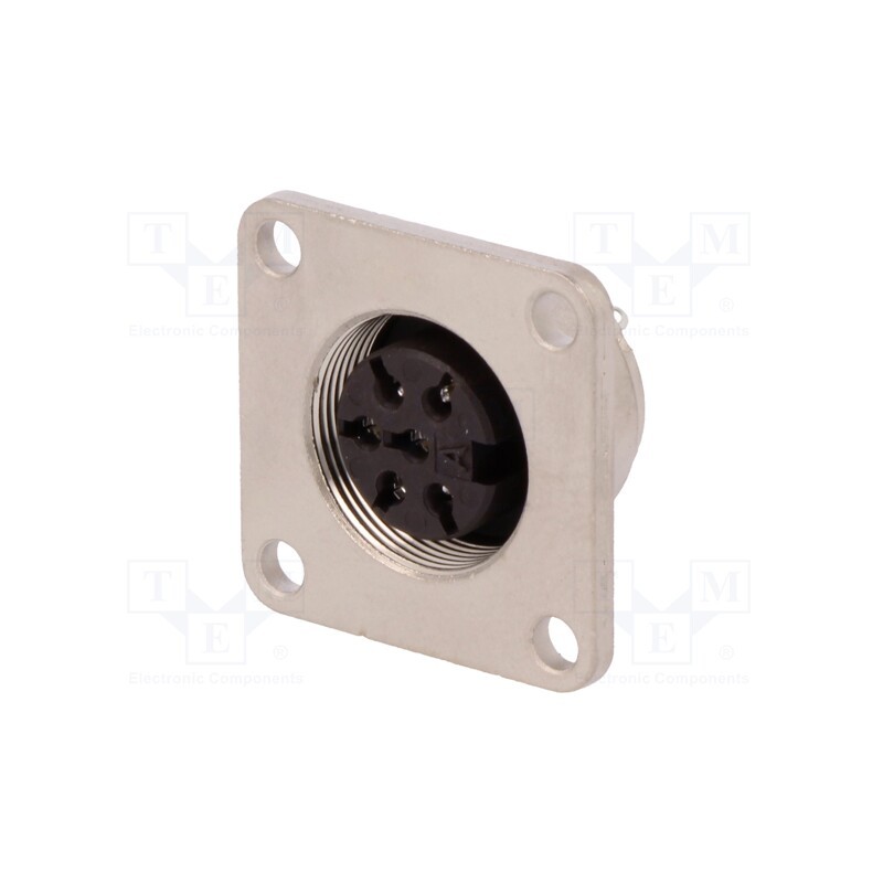 1 pcs x AMPHENOL - C09131T0061002U - Connector: M16, socket, female, soldering, PIN: 6, 5A, 300V, 0.5mm2