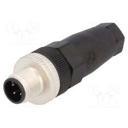 1 pcs x HIRSCHMANN - 933098100 ELST4012PG7 - Plug, M12, PIN: 4, male, A code-DeviceNet / CANopen, for cable
